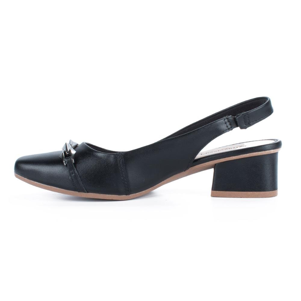 Sapato Mississipi de Salto Bloco Feminino MB371 Preto 3