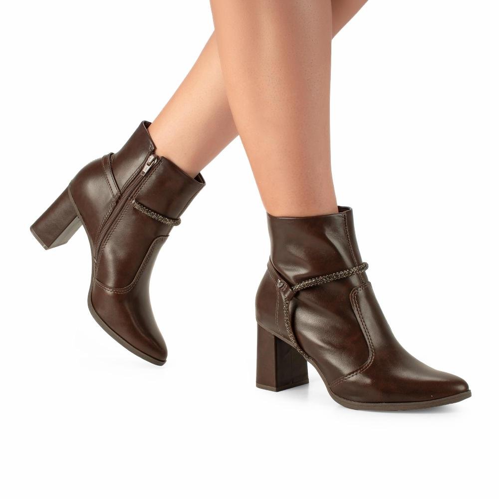 Bota Mississipi de Cano Curto Feminina J0355 Marrom 2