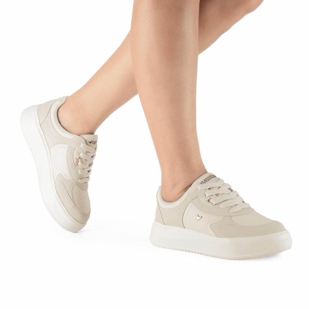 Tênis Mississipi Casual Feminino J1162 Bege 2
