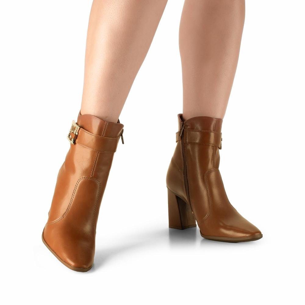 Bota Mississipi de Cano Curto Feminina J1072 Caramelo 2