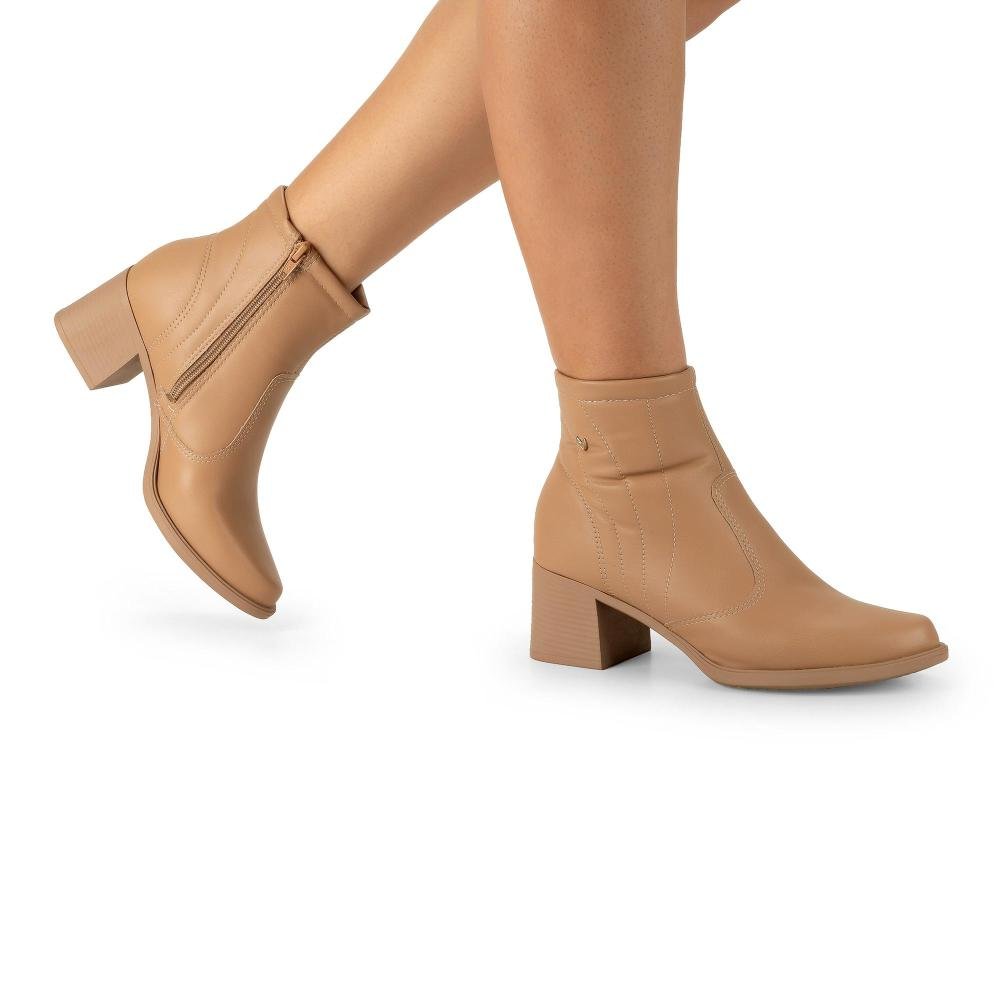 Bota Mississipi de Cano Curto Feminina MC853 Bege 2