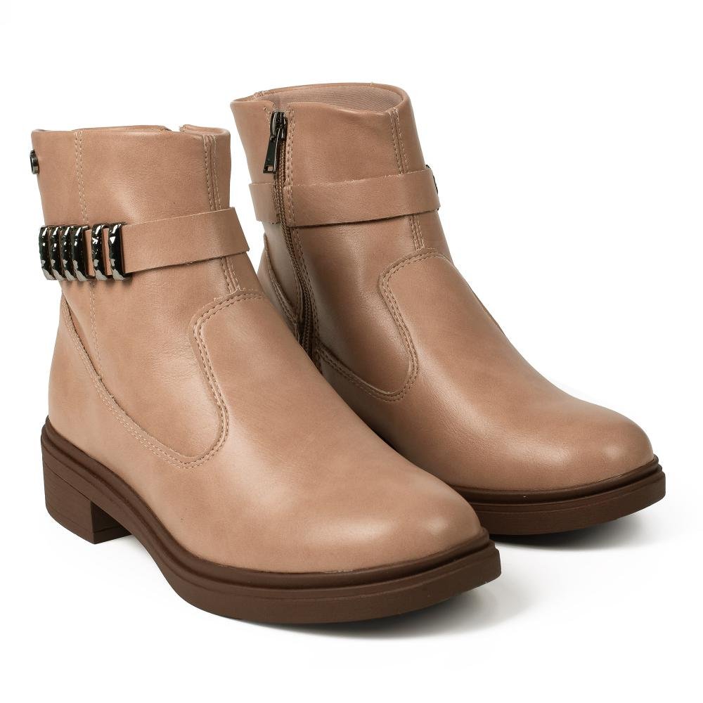Bota Dakota de Cano Curto Feminina D2551 Bege 6