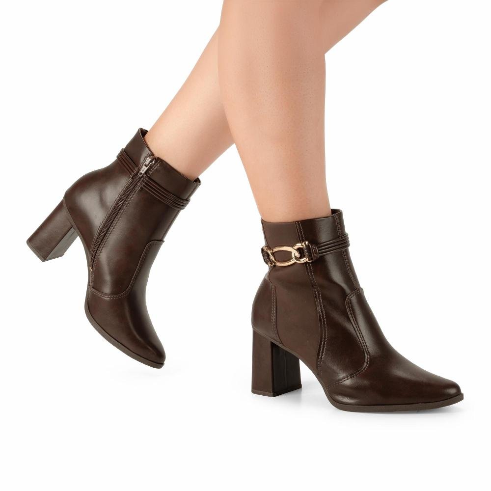 Bota Mississipi de Cano Curto Feminina J0351 Café 2