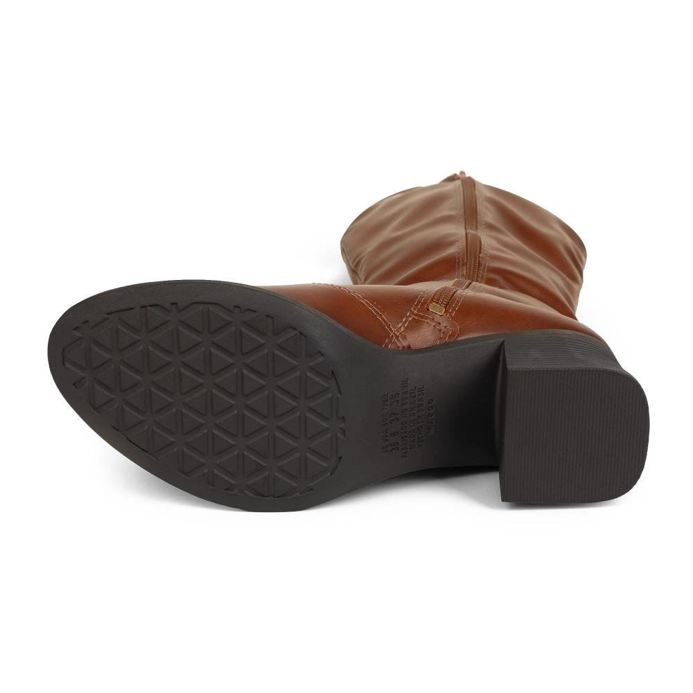 Bota Mississipi de Cano Longo Feminina J0833 Marrom 4