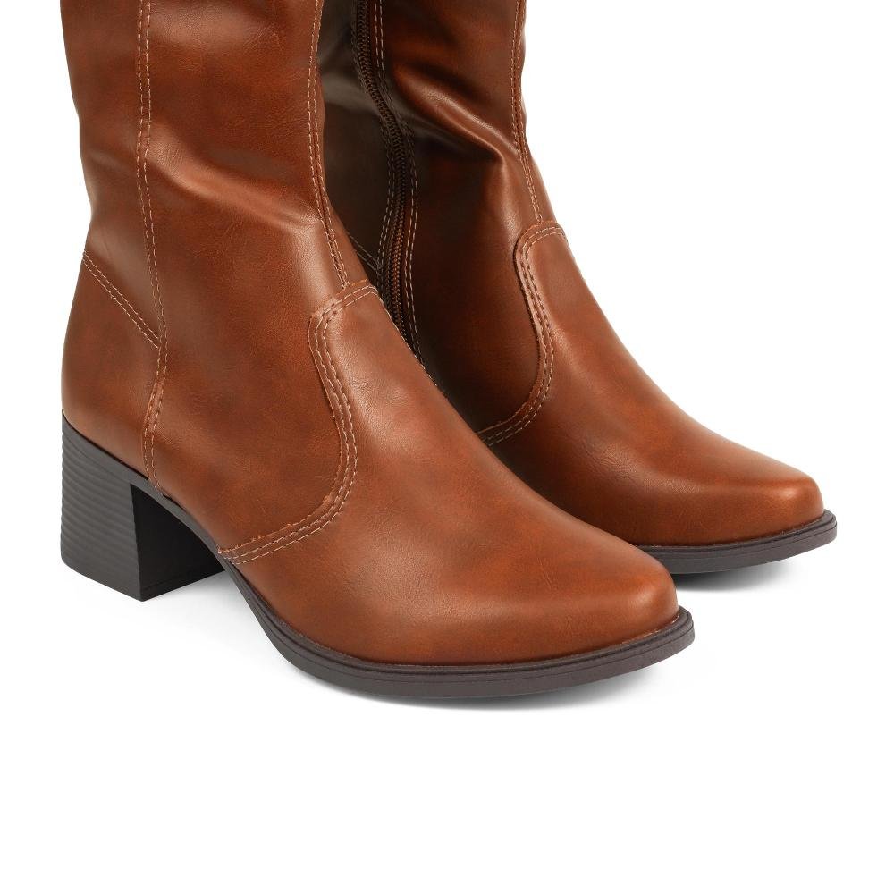 Bota Mississipi de Cano Longo Feminina J0833 Marrom 5