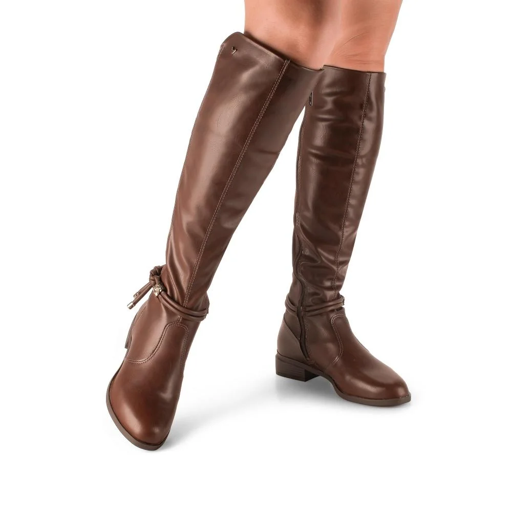 Bota Mississipi de Cano Longo Feminina J1091 Marrom 2