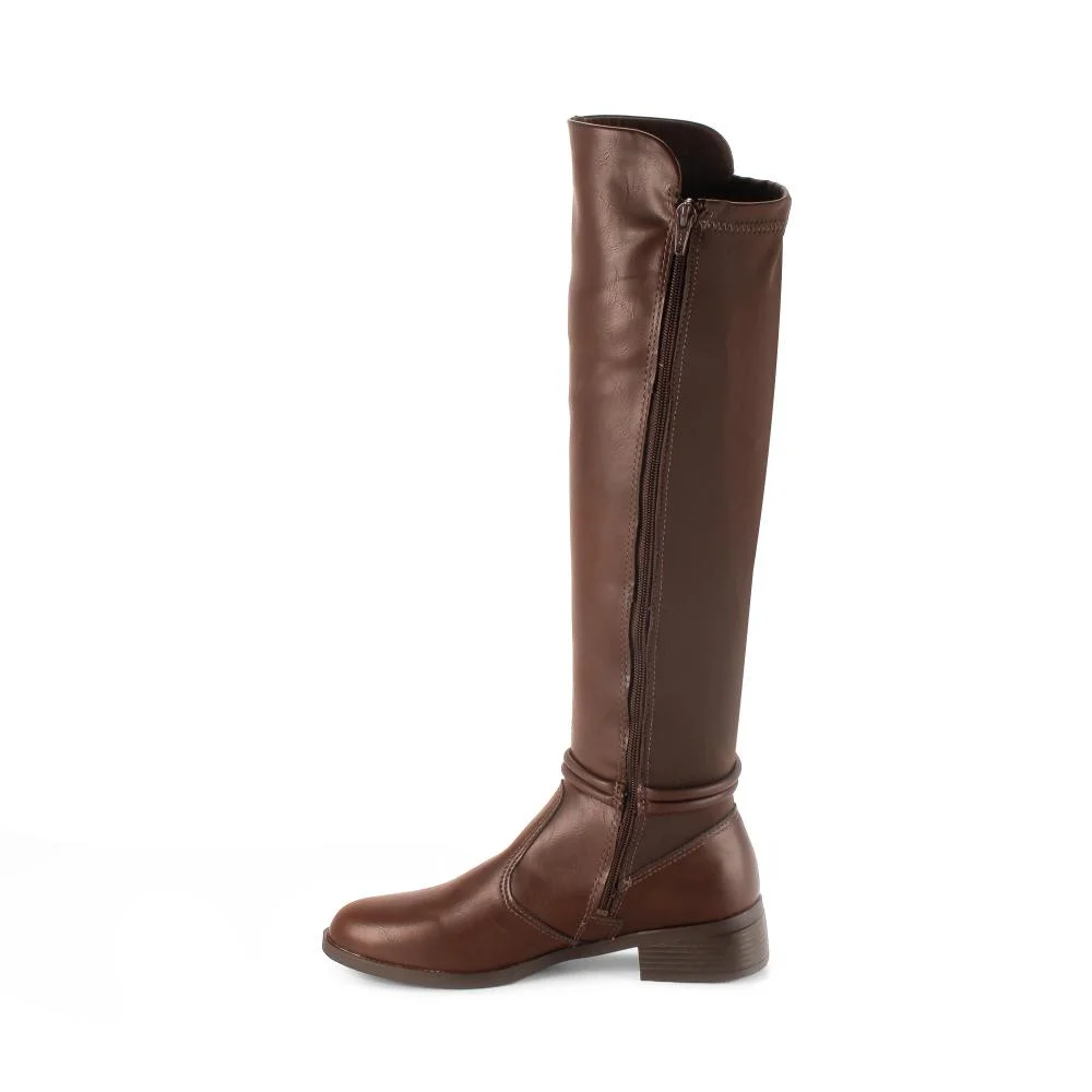 Bota Mississipi de Cano Longo Feminina J1091 Marrom 4