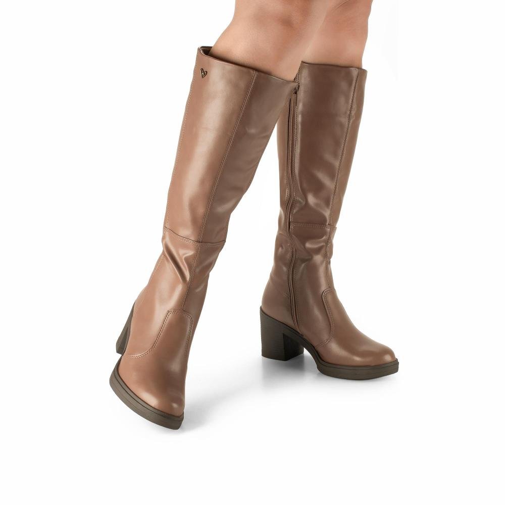 Bota Mississipi de Cano Longo Feminina J1341 Marrom 2