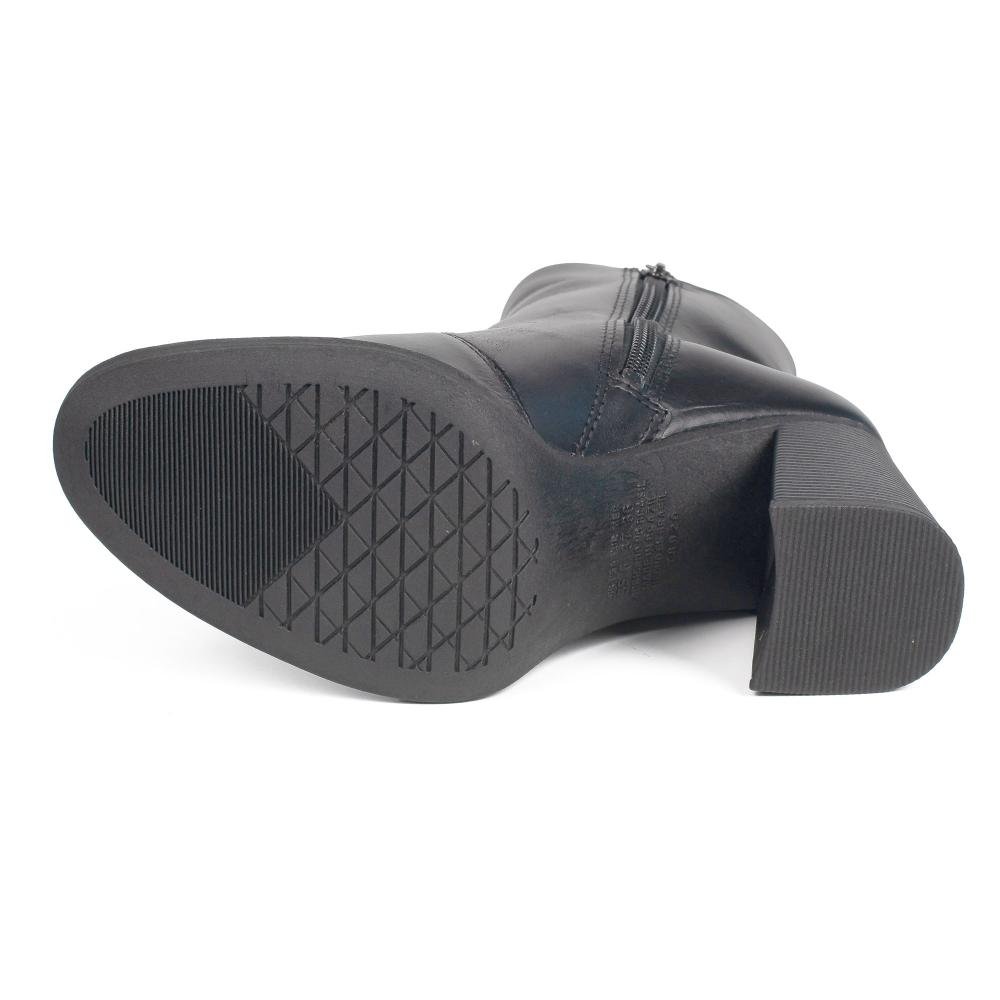 Bota Tanara Em Couro de Cano Curto Feminina T9571 Preto 6