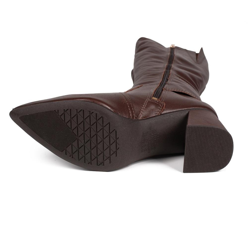 Bota Tanara Em Couro de Cano Longo Feminina T9553 Marrom 5