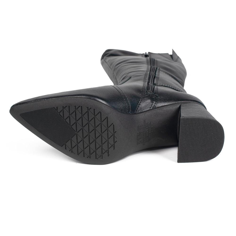 Bota Tanara Em Couro de Cano Longo Feminina T9553 Preto 5