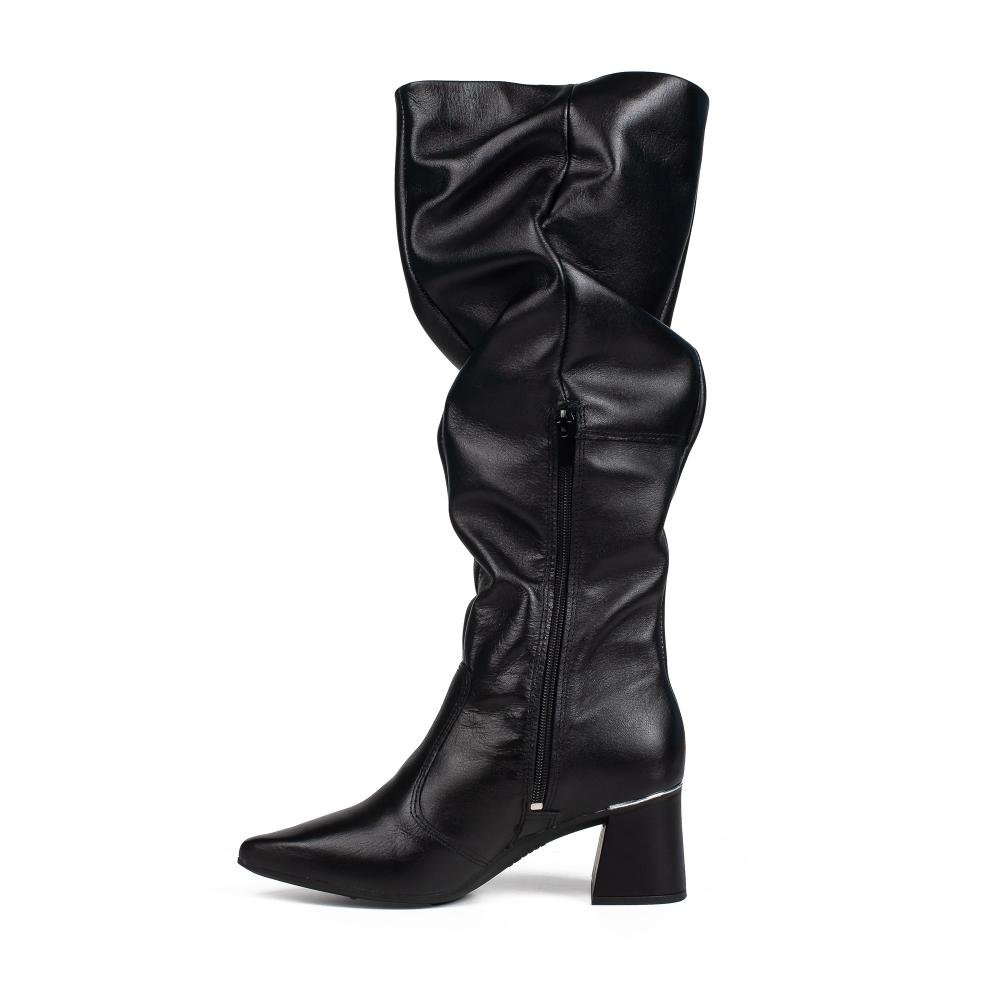 Bota Tanara Em Couro de Cano Longo Feminina T9551 Preto 4