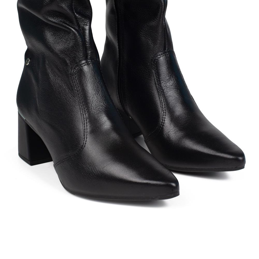 Bota Tanara Em Couro de Cano Longo Feminina T9551 Preto 6