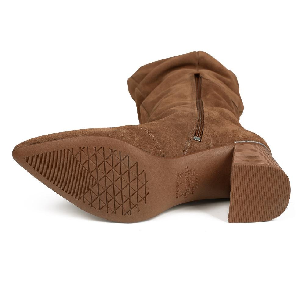 Bota Tanara Em Couro de Cano Longo Feminina T9551 Marrom 6