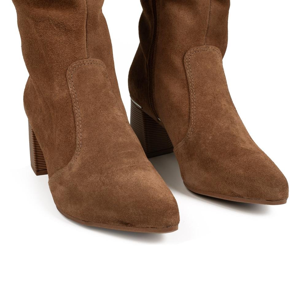 Bota Tanara Em Couro de Cano Longo Feminina T9551 Marrom 7