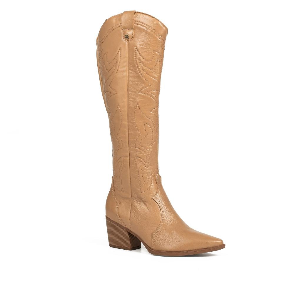 Bota Tanara Western Em Couro Feminina T9631