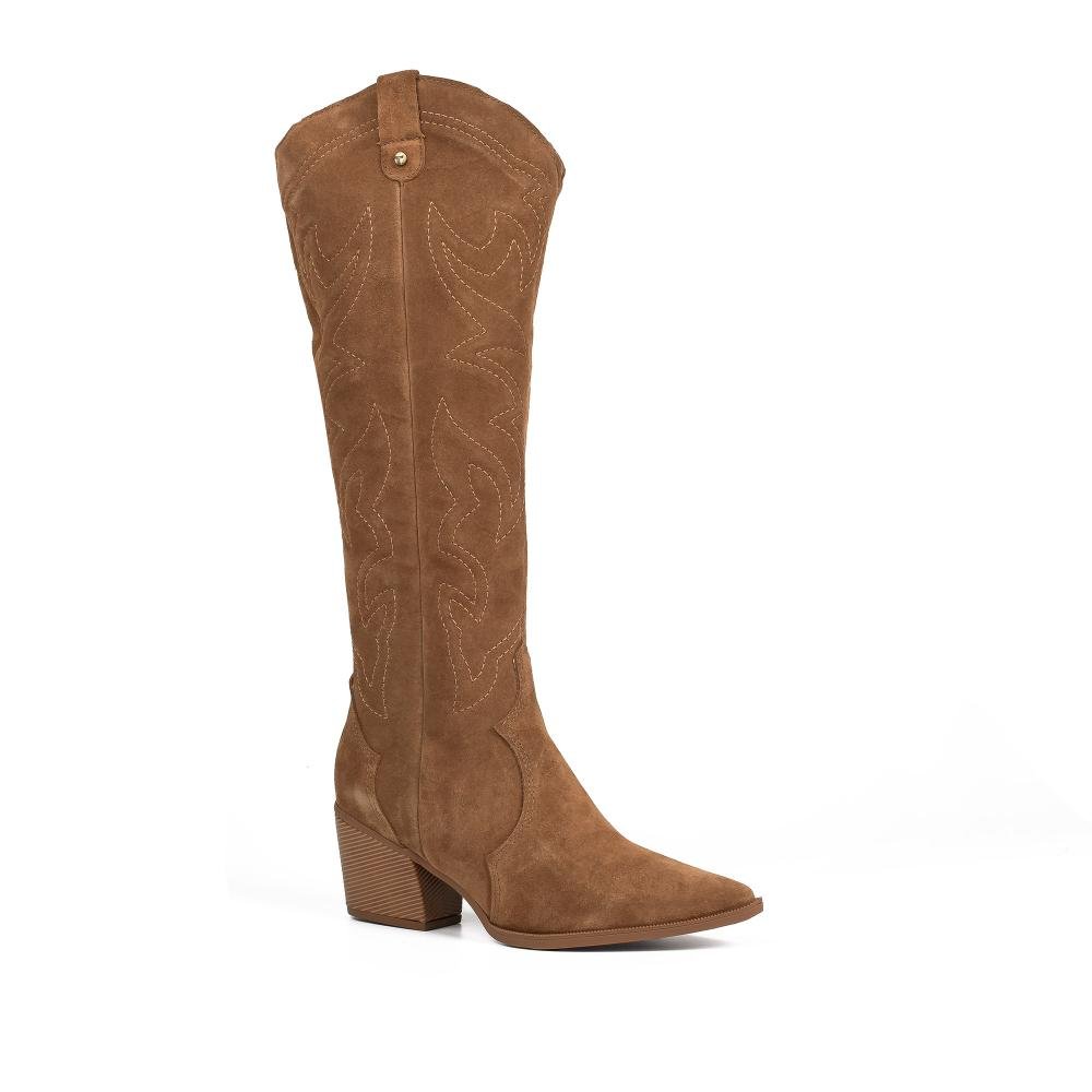 Bota Tanara Western Em Couro Feminina T9631