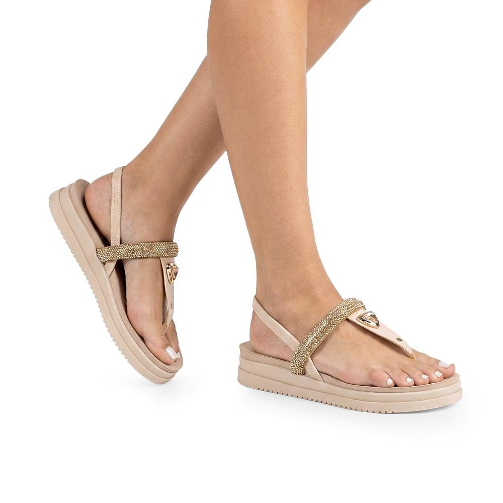 Sandália Mississipi Flatform Feminina J1491 Bege 2