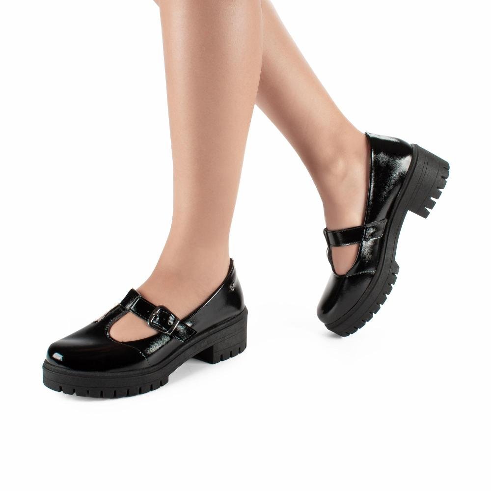 Sapato Mississipi Tratorado Feminino J0853 Preto 2