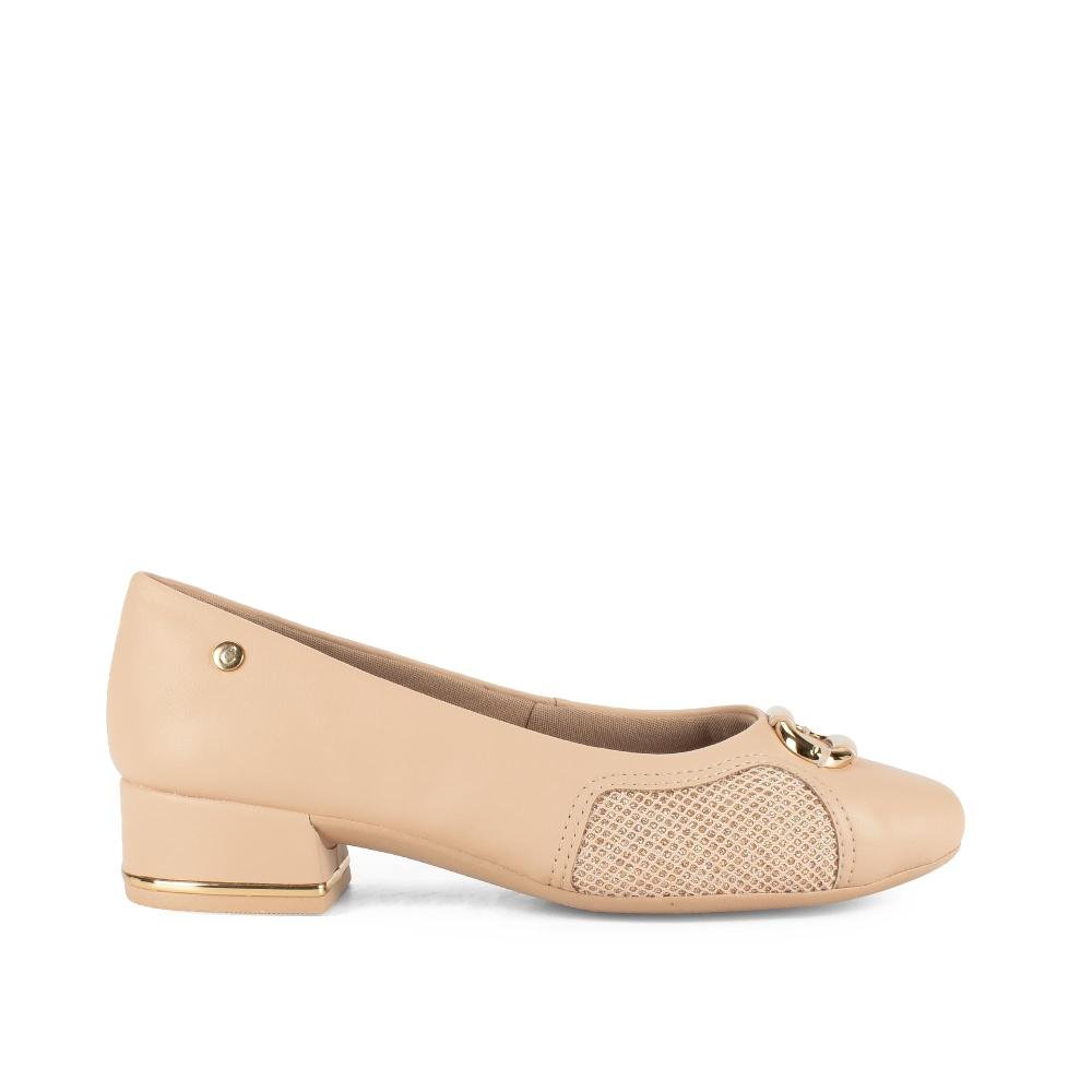 Scarpin Campesí de Salto Baixo Feminino CE352 Bege 4