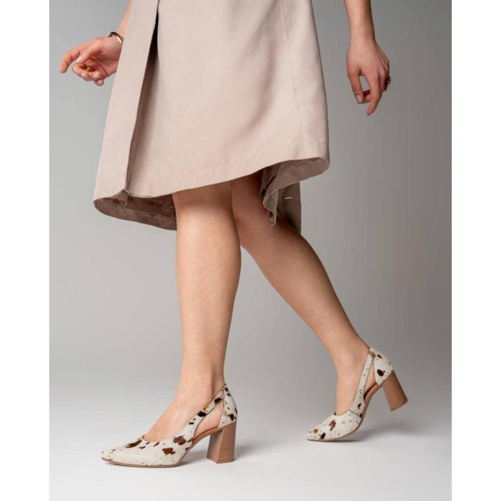 Scarpin Tanara Em Couro de Salto Bloco Feminino T9521 Animal Print 2