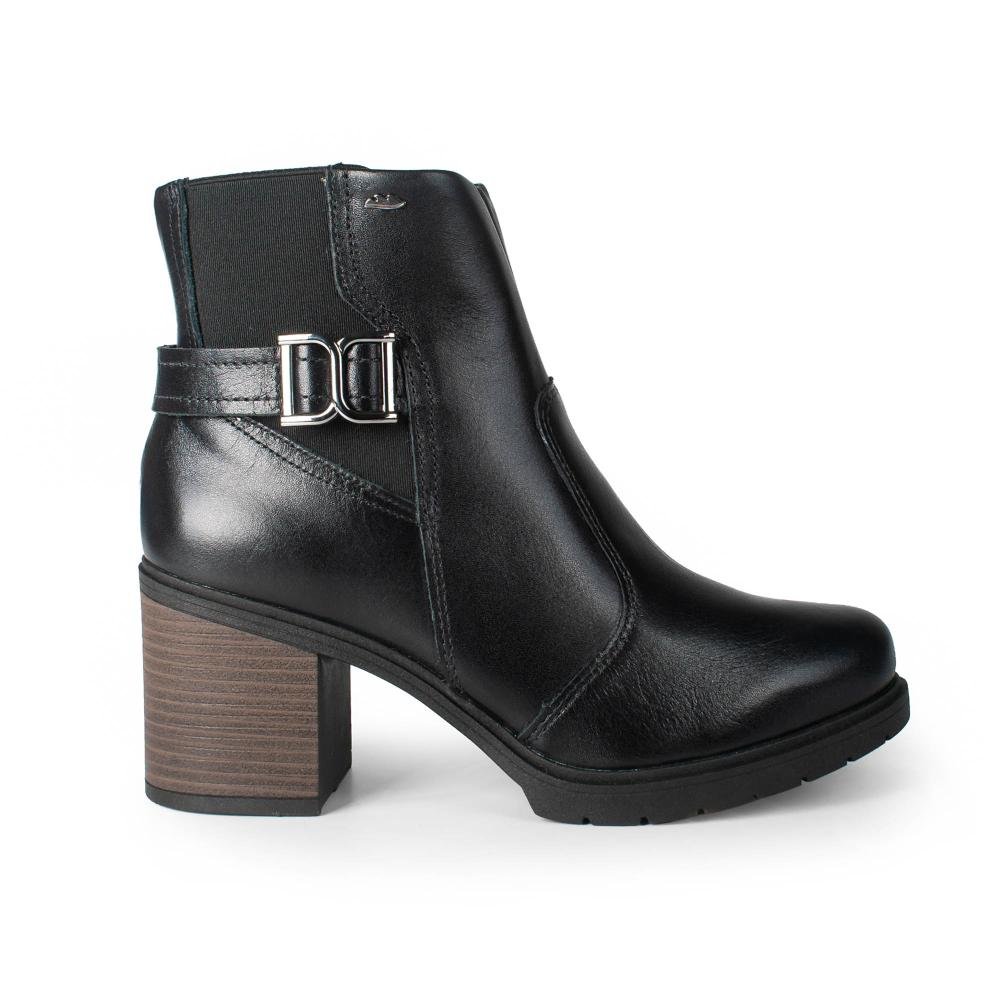 Bota Dakota de Cano Curto Em Couro Feminina D2431 Preto 3