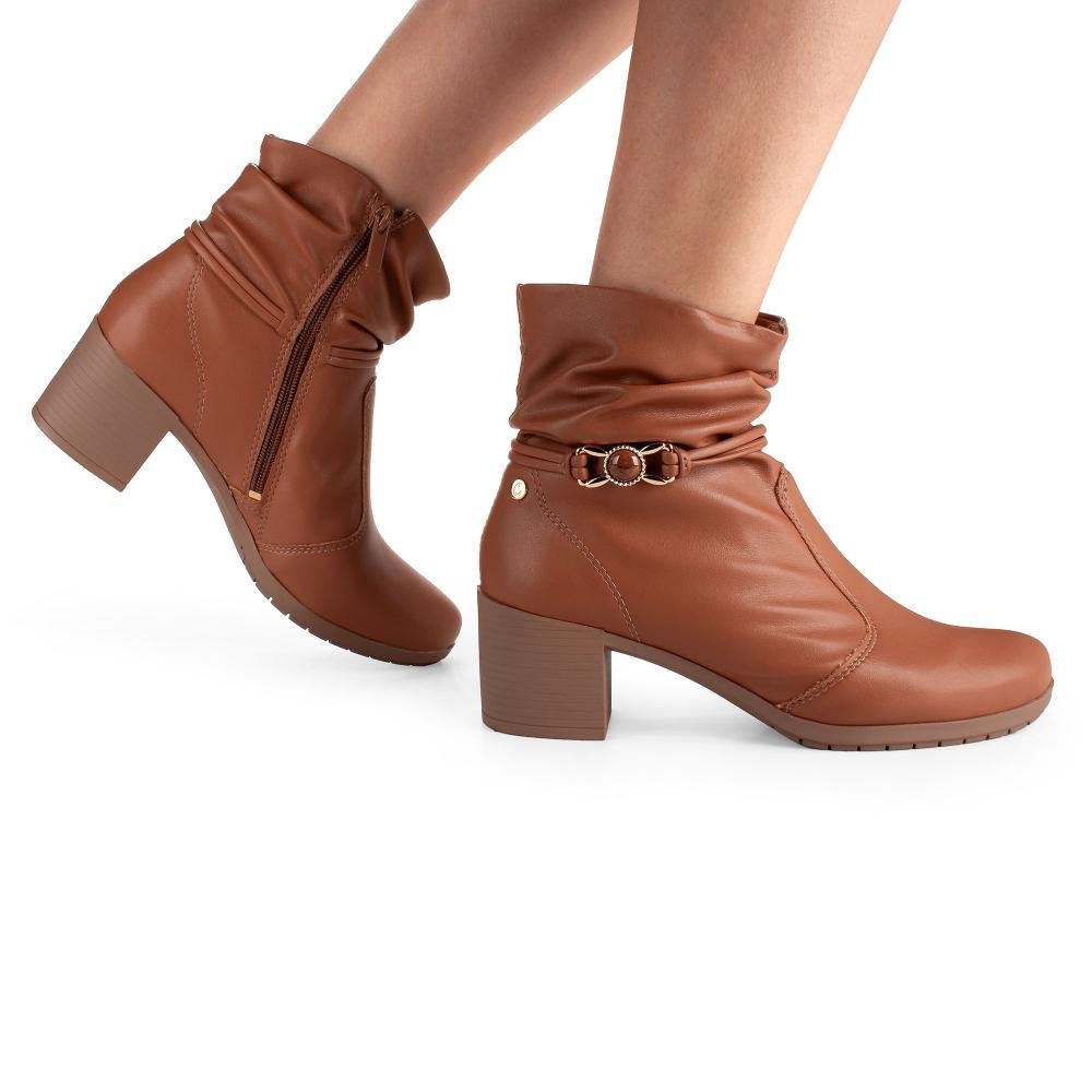 Bota Campesí de Cano Curto Feminina L9227 Marrom 2