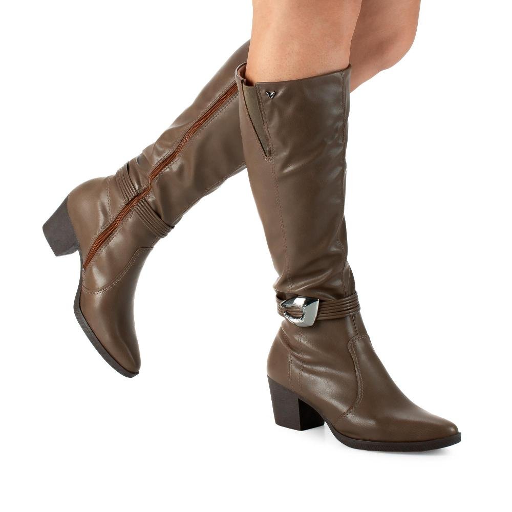 Bota Mississipi de Cano Longo Feminina J1202 Marrom 2
