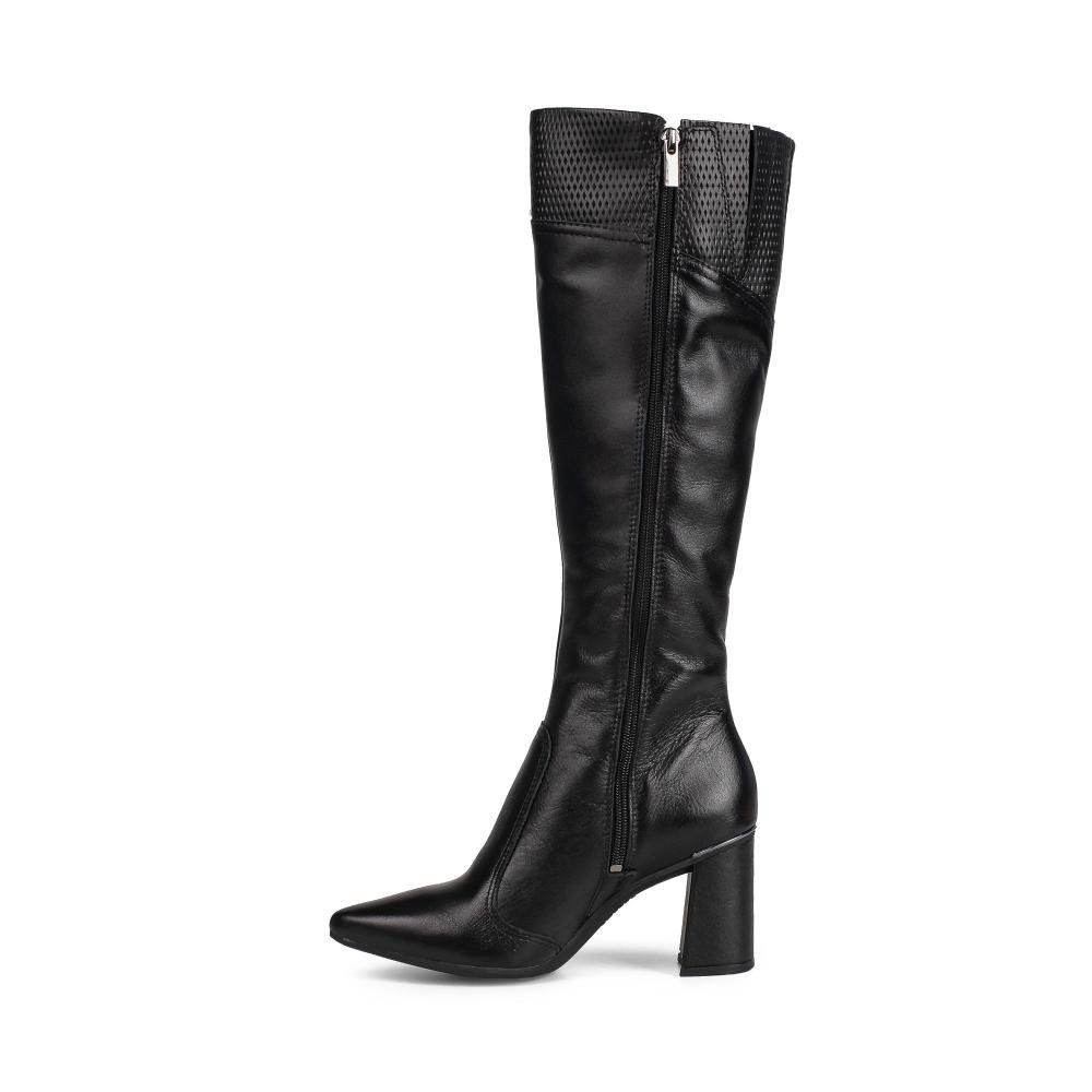 Bota Tanara Em Couro de Cano Longo Feminina T9564 Preto 4