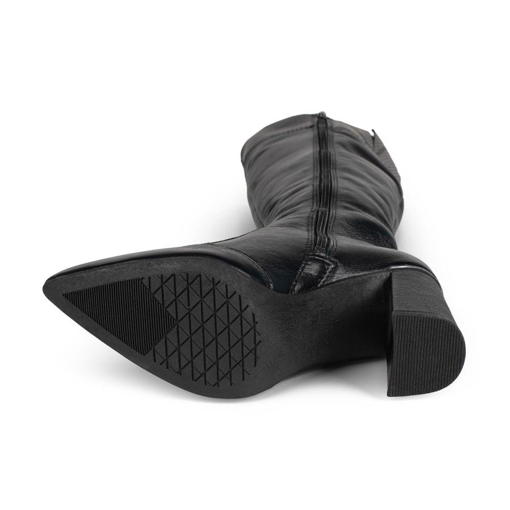 Bota Tanara Em Couro de Cano Longo Feminina T9564 Preto 5