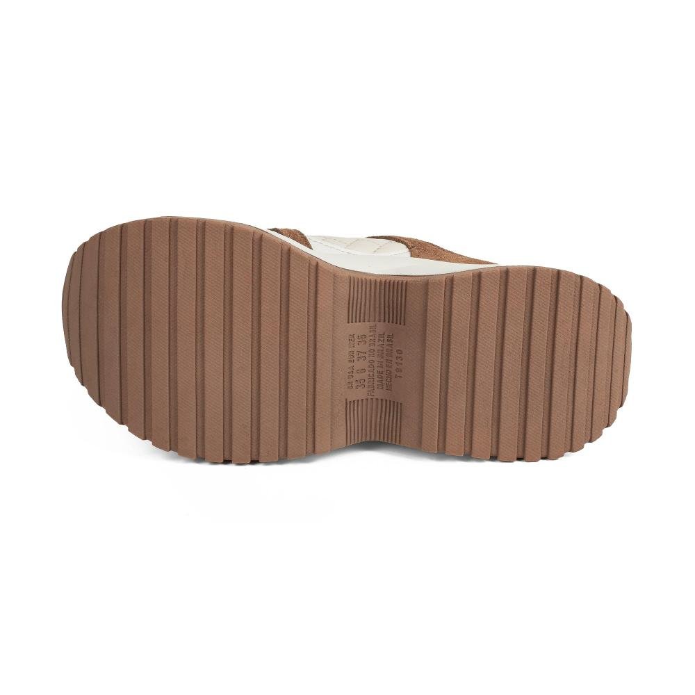 Dad Sneaker Tanara Feminino T9471 Off White/Marrom 4