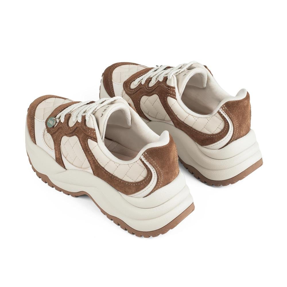 Dad Sneaker Tanara Feminino T9471 Off White/Marrom 6