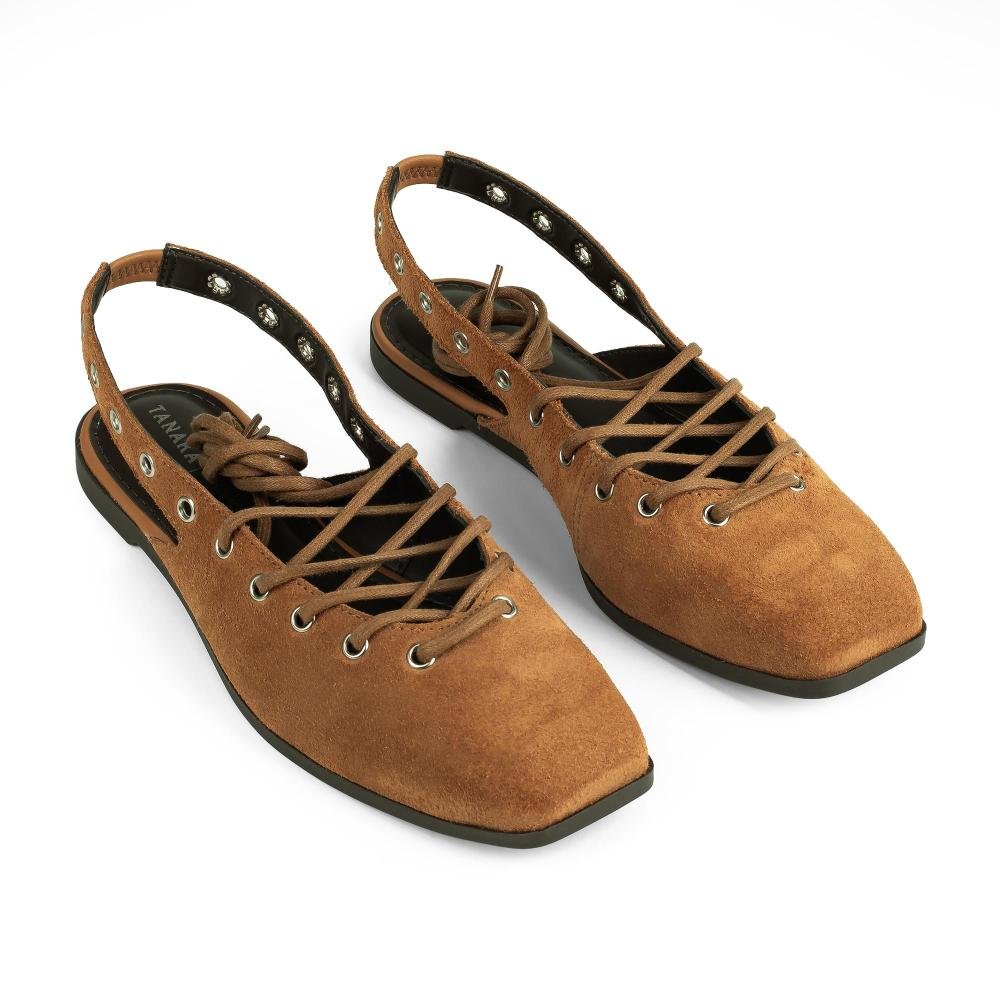 Sapatilha Tanara Em Couro Feminino T9483 Marrom 6