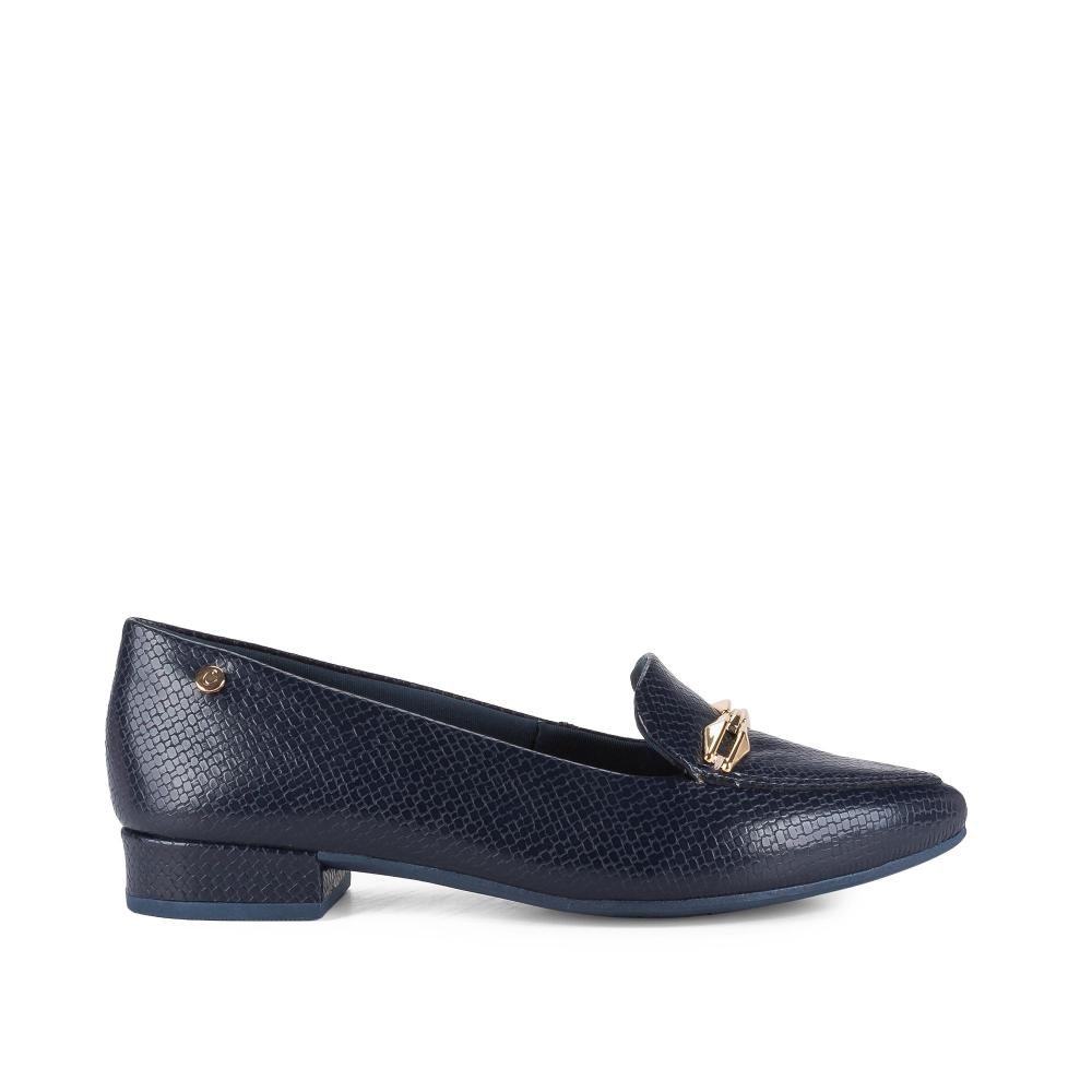 Scarpin Campesí de Salto Baixo Feminino CE492 Azul Marinho 3