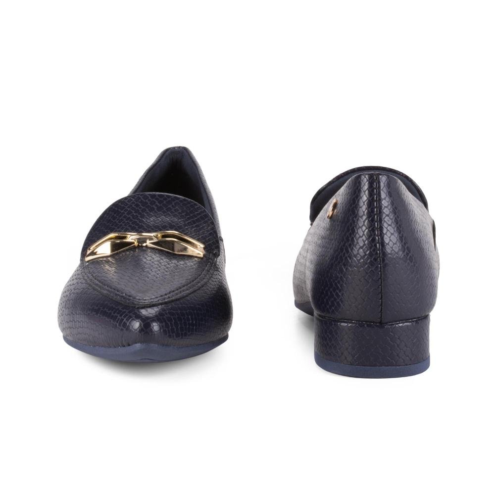 Scarpin Campesí de Salto Baixo Feminino CE492 Azul Marinho 6