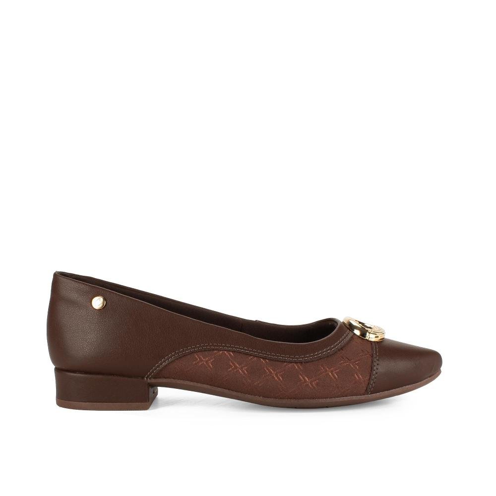 Scarpin Campesí de Salto Baixo Feminino CE491 Marrom 3