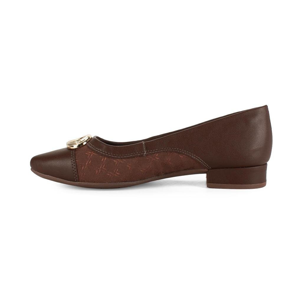 Scarpin Campesí de Salto Baixo Feminino CE491 Marrom 4