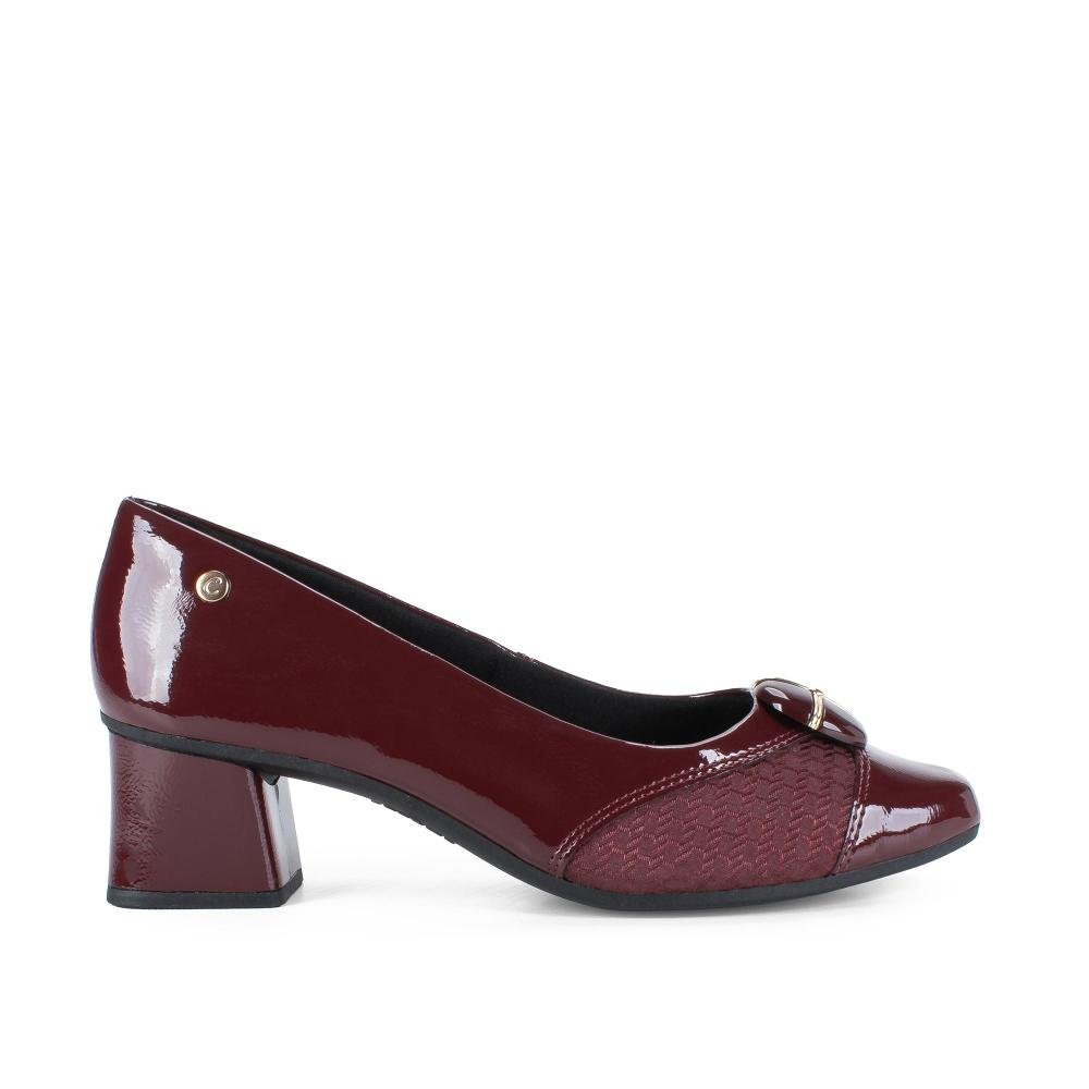 Scarpin Campesí de Salto Bloco Feminino CE481 Bordô 4