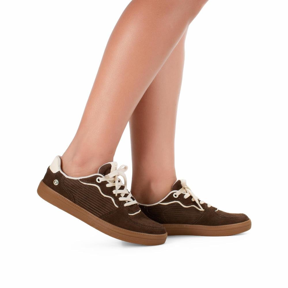 Tênis Kolosh Casual Em Couro Feminino C3910 Marrom 3