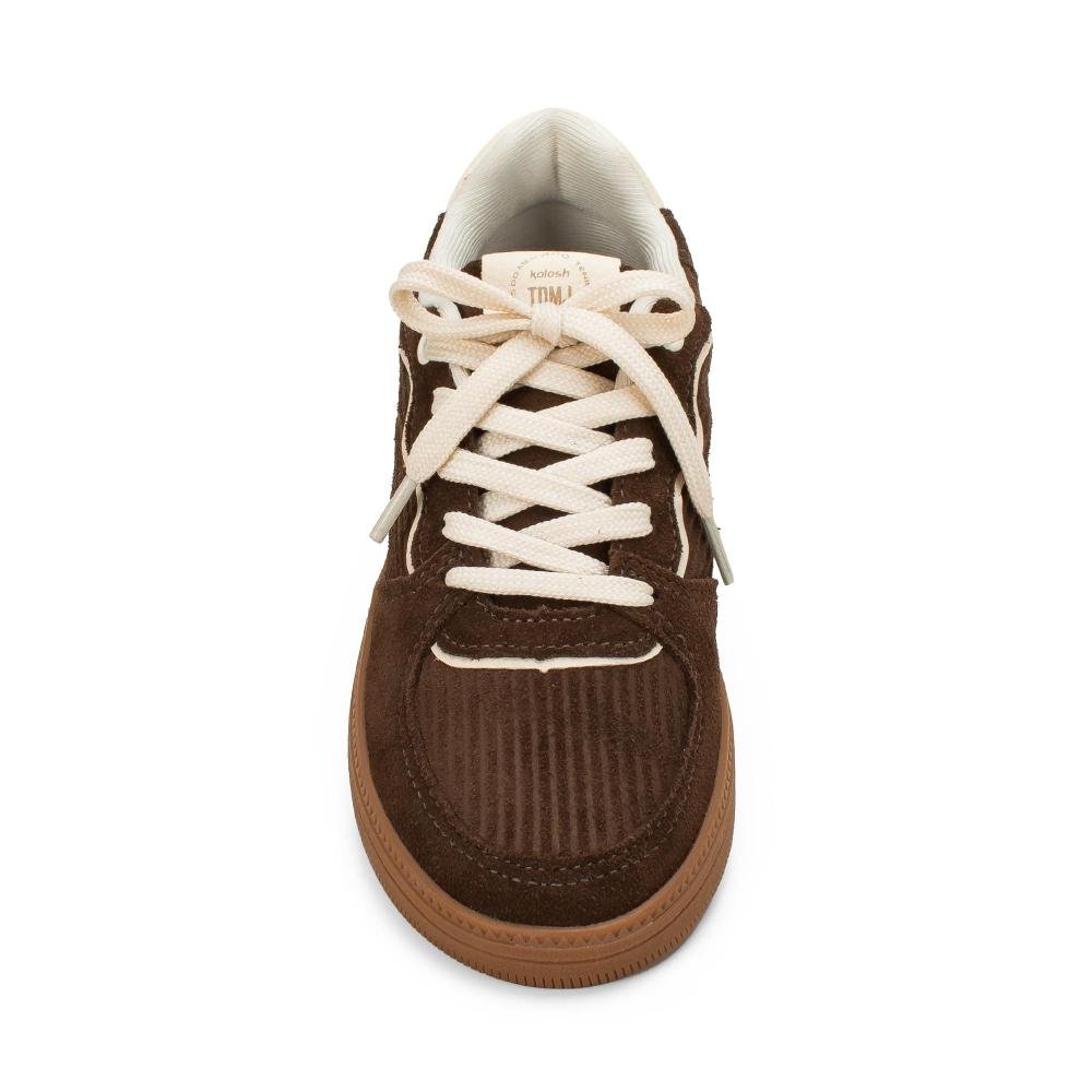 Tênis Kolosh Casual Em Couro Feminino C3910 Marrom 6
