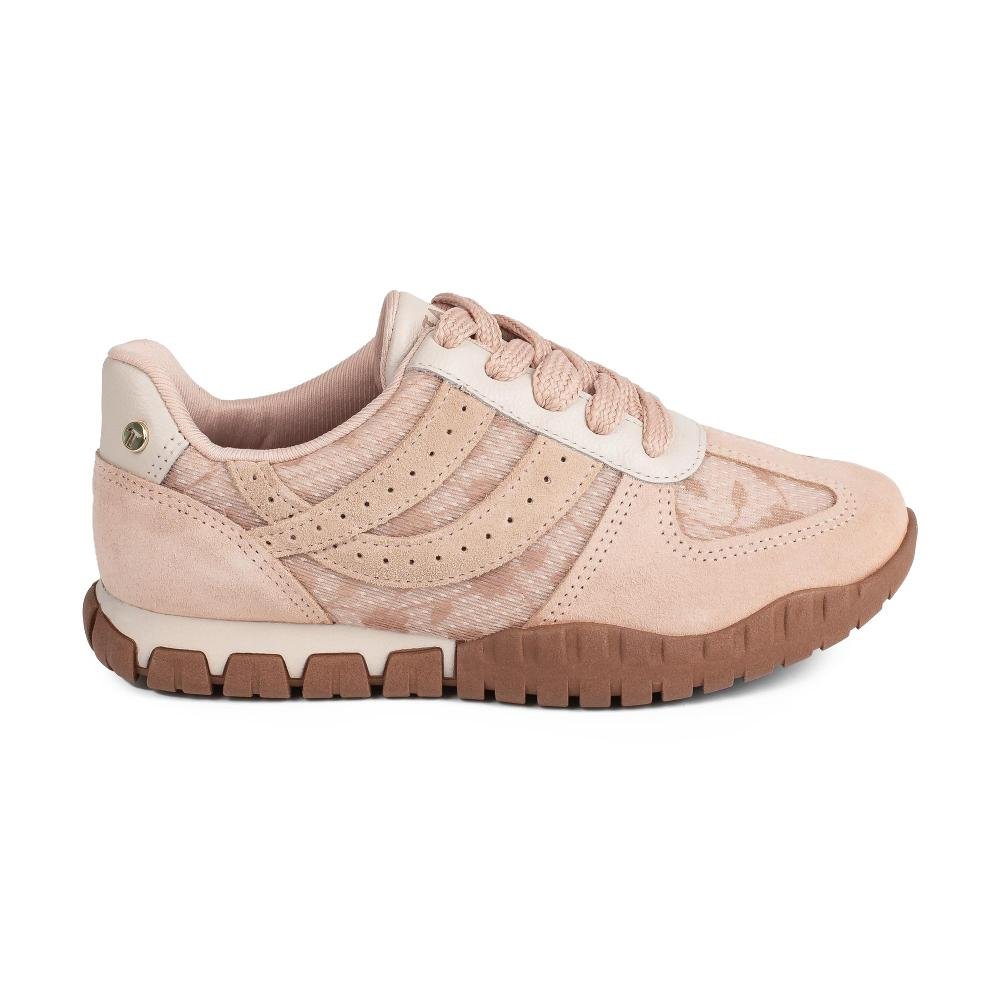 Tênis Tanara Jogging Em Couro Feminino T9463 Rosa 3
