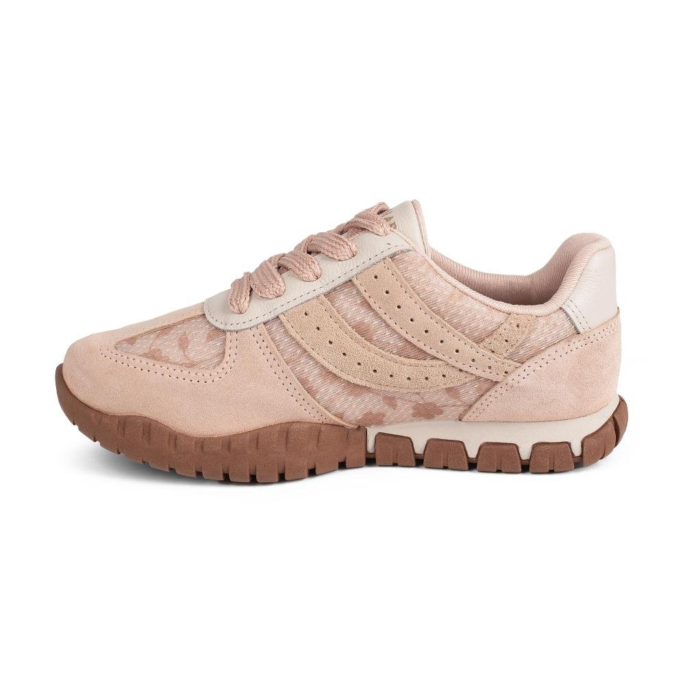 Tênis Tanara Jogging Em Couro Feminino T9463 Rosa 4