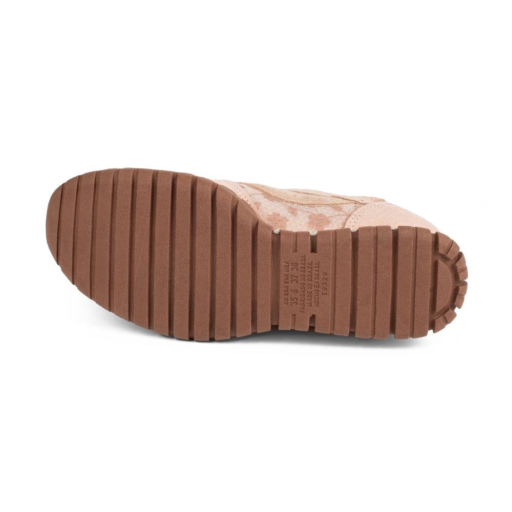 Tênis Tanara Jogging Em Couro Feminino T9463 Rosa 5