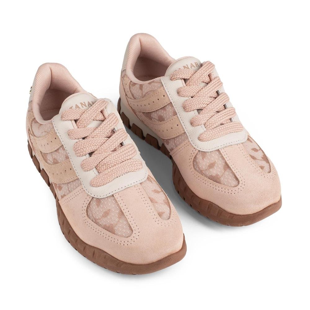 Tênis Tanara Jogging Em Couro Feminino T9463 Rosa 6