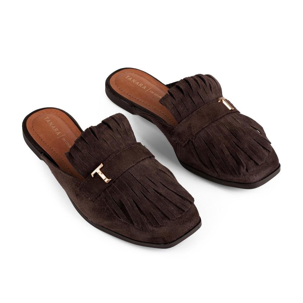 Mule Tanara Em Couro Feminino T9481 Marrom 6