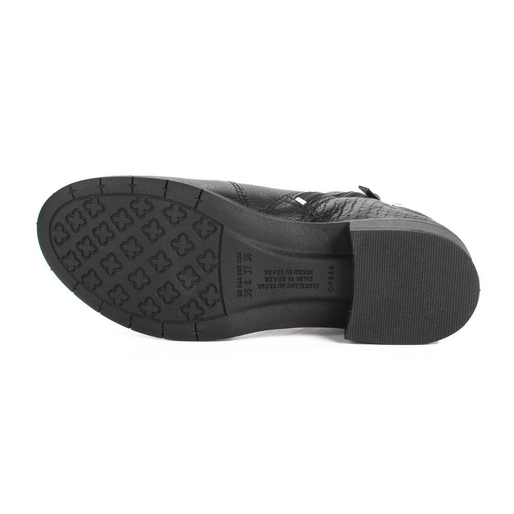 Bota Campesí Em Couro de Cano Curto Feminina CE573 Preto 5