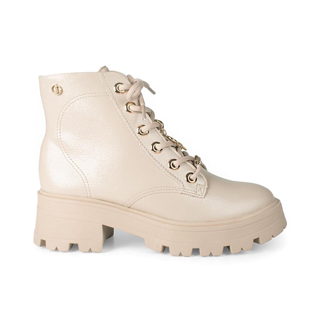 Bota Coturno Dakota Tratorada Feminina D2562 Bege 4