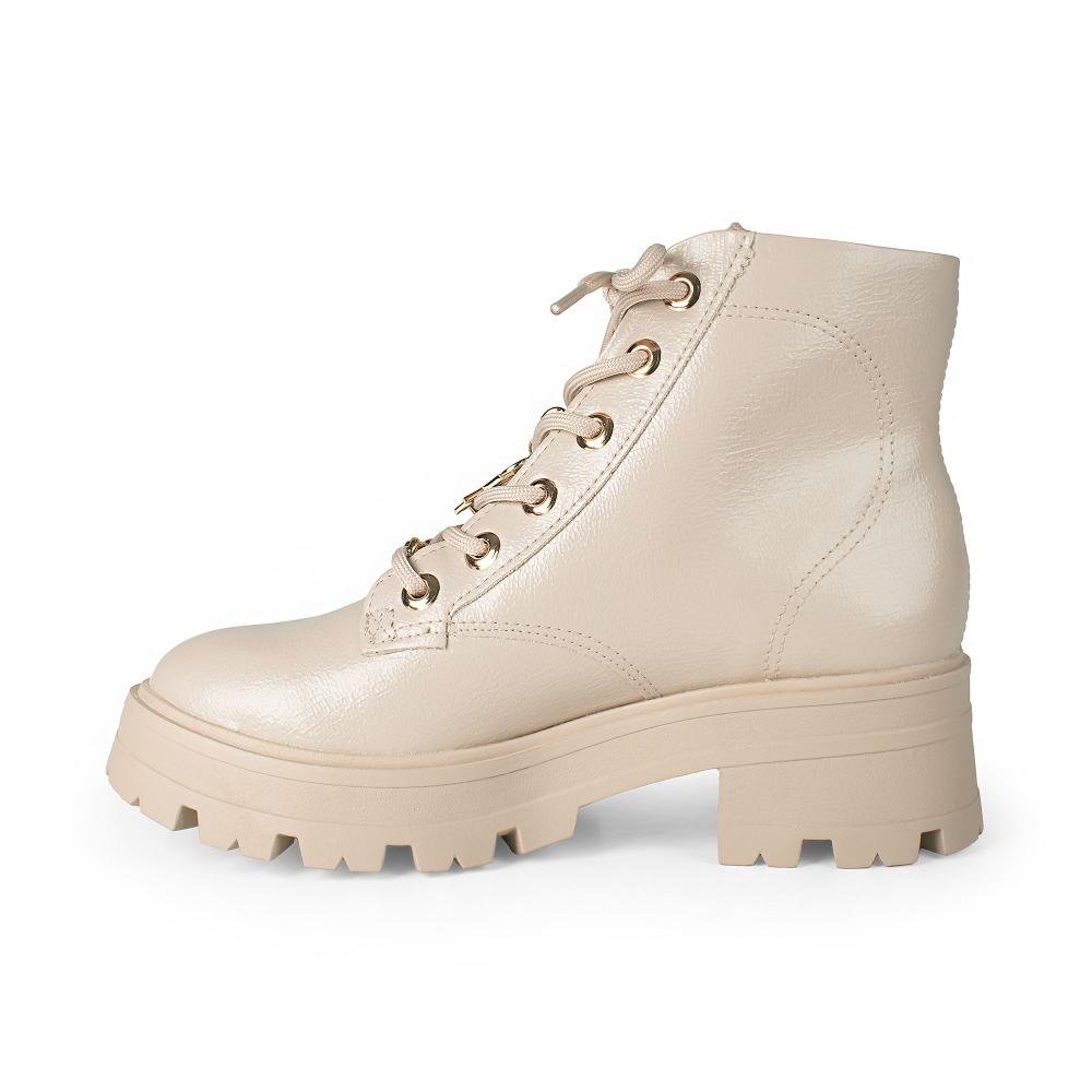 Bota Coturno Dakota Tratorada Feminina D2562 Bege 5
