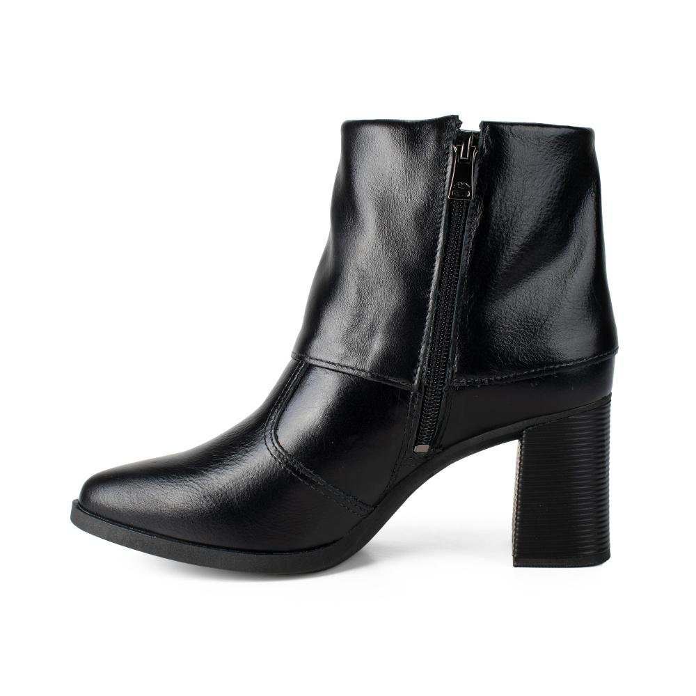 Bota Dakota de Cano Curto Em Couro Feminina D2381 Preto 5
