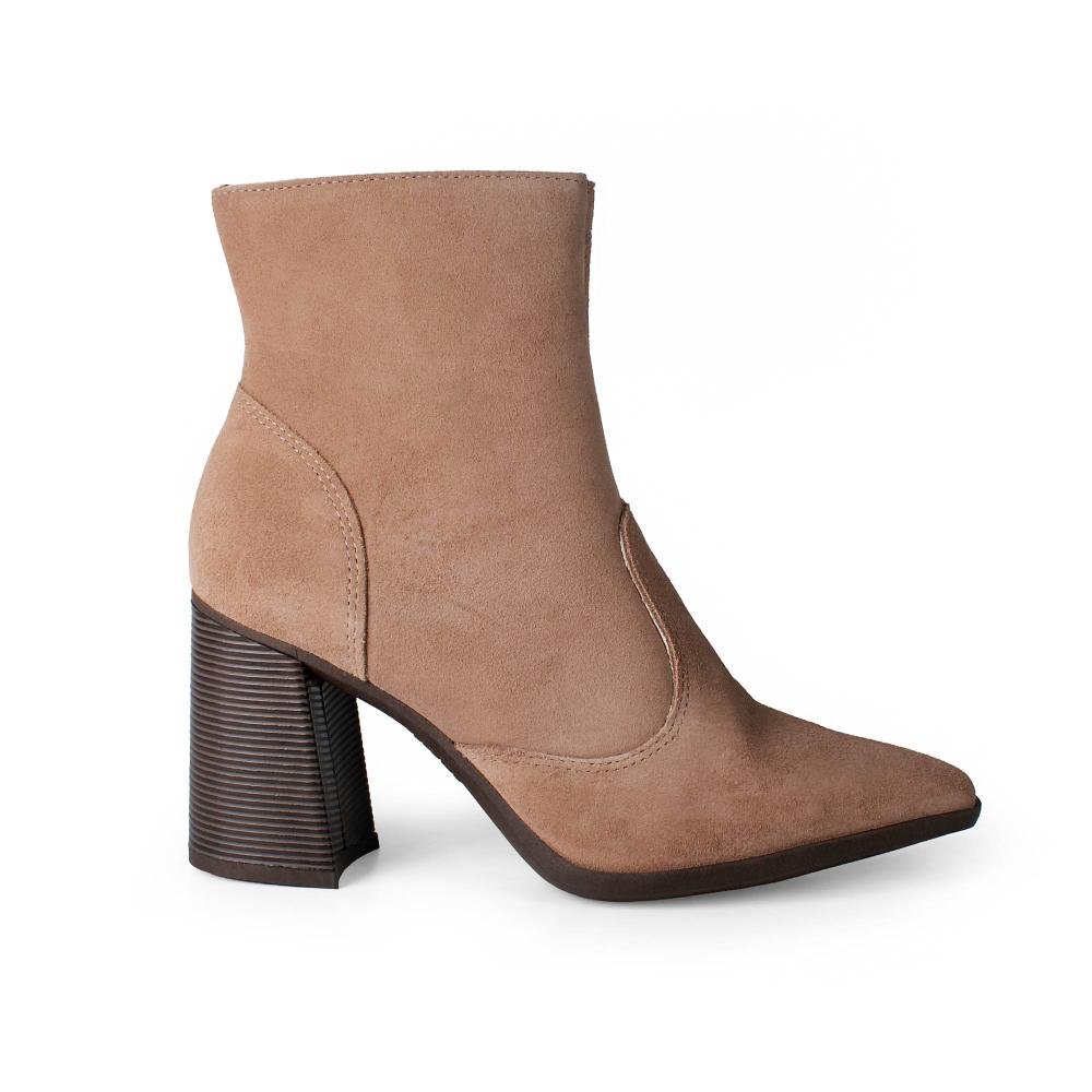 Bota Dakota de Cano Curto Em Couro Feminina D2462 Marrom Claro 3